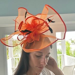 Orange clip Fascinator 🧡🍊